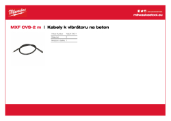 MILWAUKEE Kabel pro vibrátor 2 m 4932478611 A4 PDF