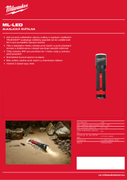 MILWAUKEE Alkalická svítilna 4933464825 A4 PDF