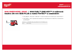 MILWAUKEE M18 FUEL™ ONE-KEY™ 4-režimové kladivo 26 mm SDS-PLUS s maticí FIXTEC™ a odsáváním 4933478506 A4 PDF
