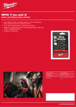 MILWAUKEE Sada různých vrtáků (7 ks). 4932352836 A4 PDF