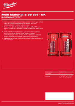 MILWAUKEE Sada univerzálních vrtáků (8 kusů) 4932471113 A4 PDF