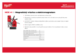 MILWAUKEE Magnetický vrtací stojan s elektromagnetem 4933451015 A4 PDF