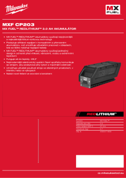 MILWAUKEE MX FUEL™ REDLITHIUM™ 3.0 Ah 4933471838 A4 PDF