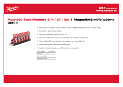 MILWAUKEE Magnetický svinovací metr 8 m 4932464600 A4 PDF