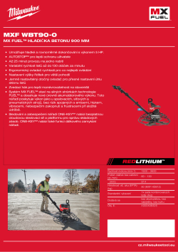 MILWAUKEE MX FUEL™ hladička betonu 900 mm 4933498326 A4 PDF