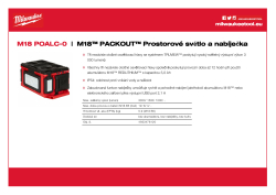MILWAUKEE M18™ PACKOUT™ Prostorové světlo a nabíječka 4933478120 A4 PDF