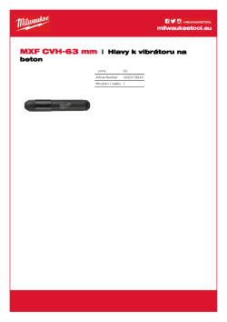 MILWAUKEE Hlava k vibrátoru 63 mm 4932479840 A4 PDF