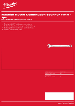 MILWAUKEE Metrický kombinovaný klíč MAXBITE™ 11 mm 4932471519 A4 PDF