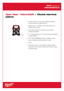 MILWAUKEE Dlouhé otevřené pásmo kombi 100 m/ 330 ft 48225211 A4 PDF