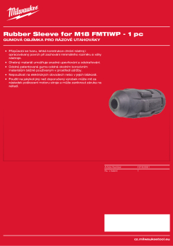 MILWAUKEE Gumová objímka pro M18 FMTIWP 49162861 A4 PDF