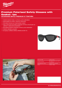 MILWAUKEE Ochranné brýle Premium s polarizací 4932471886 A4 PDF