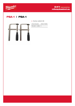 MILWAUKEE Svorky vodicích lišt 4932479068 A4 PDF
