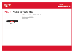 MILWAUKEE Taška na vodicí lištu 4932479071 A4 PDF