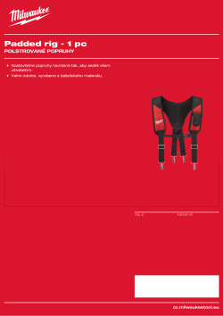 MILWAUKEE Polstrovaný popruh 48228145 A4 PDF