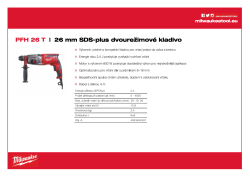 MILWAUKEE 26 mm SDS-plus dvourežimové kladivo 4933464581 A4 PDF
