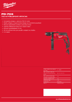 MILWAUKEE 705 W příklepová vrtačka 4933431955 A4 PDF