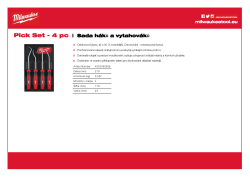 MILWAUKEE Sada mini páčidel - 4 ks 4932480568 A4 PDF