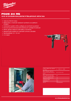 MILWAUKEE 1010 W dvourychlostní příklepová vrtačka 4933380462 A4 PDF