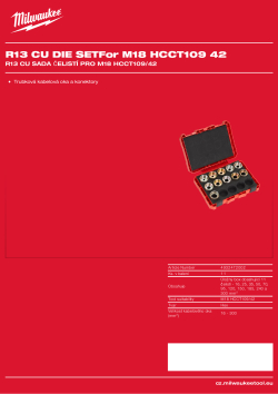 MILWAUKEE R13 Cu sada čelistí pro M18 HCCT109/42 4932472002 A4 PDF