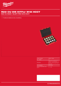 MILWAUKEE R22 Cu sada čelistí pro M18 HCCT 4932471999 A4 PDF
