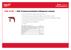 MILWAUKEE 630 W jednorychlostní příklepová vrtačka 4933409206 A4 PDF