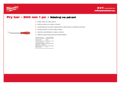 MILWAUKEE Nástroj na páčení - 300 mm 4932480596 A4 PDF