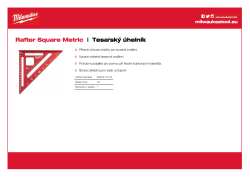MILWAUKEE Tesařský úhelník metrický 4932472124 A4 PDF