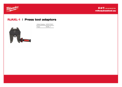 MILWAUKEE Prstencový adaptér RJAXL-1 4932479451 A4 PDF