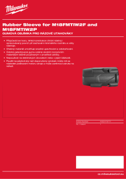 MILWAUKEE Gumová objímka pro M18 FMTIW2F a M18 FMTIW2P 4932478771 A4 PDF