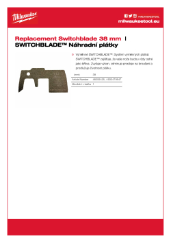 MILWAUKEE Switchblade replacement blades 4932479547 A4 PDF