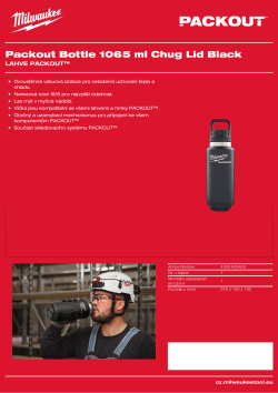 MILWAUKEE Packout™ láhev 1065 ml s víčkem - červená 4932493468 A4 PDF