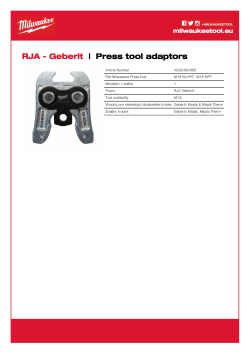 MILWAUKEE Press tool adaptors 4932480968 A4 PDF