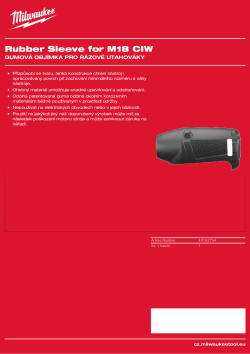 MILWAUKEE Gumová objímka pro M18 CIW 49162754 A4 PDF
