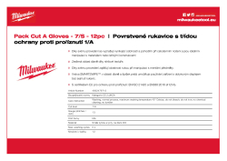 MILWAUKEE Rukavice s třídou ochrany proti proříznutí A 7/S velké balení - 12 ks 4932479713 A4 PDF