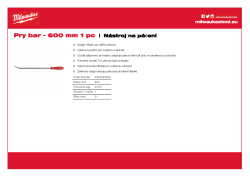 MILWAUKEE Nástroj na páčení - 600 mm 4932480598 A4 PDF