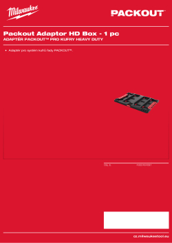 MILWAUKEE Adaptér PACKOUT™ pro kufry HEAVY DUTY 4932464081 A4 PDF