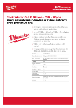 MILWAUKEE Zimní rukavice s třídou ochrany proti proříznutí E - S/7 - 12 ks 4932479711 A4 PDF