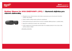 MILWAUKEE Gumová objímka pro M18 ONEFHIWF1 4932479975 A4 PDF