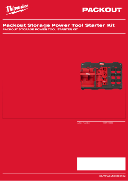 MILWAUKEE PACKOUT™ startovací sada prvků pro skladování v dílně 4932493620 A4 PDF