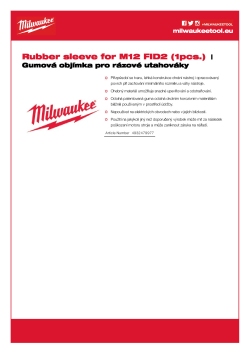 MILWAUKEE Gumová objímka pro M12 FID2 4932479977 A4 PDF