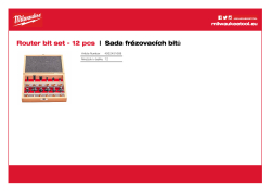 MILWAUKEE Sada fréz - stopka 8 mm 12 ks 4932451668 A4 PDF