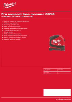 MILWAUKEE Svinovací metr Pro Compact C3/16 4932459591 A4 PDF