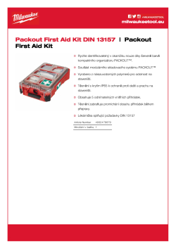 MILWAUKEE Lékárnička PACKOUT DIN 13157 4932478879 A4 PDF