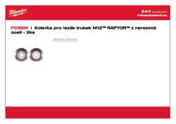 MILWAUKEE Kolečka pro řezačku trubek M12™ RAPTOR™ z nerezové oceli - 2ks 4932479243 A4 PDF