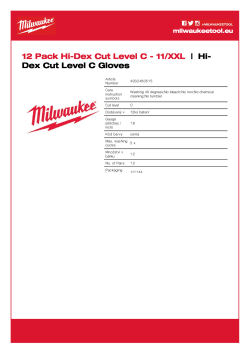 MILWAUKEE Velké balení rukavic pro přesnou práci tř. C 11/XXL 12 ks 4932480515 A4 PDF