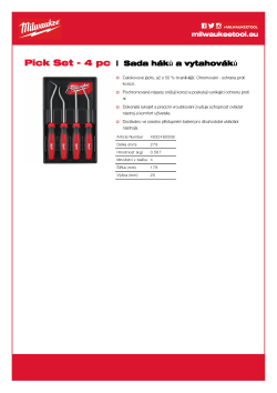 MILWAUKEE Sada mini páčidel - 4 ks 4932480568 A4 PDF