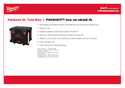 MILWAUKEE PACKOUT™ box na nářadí XL 4932478162 A4 PDF