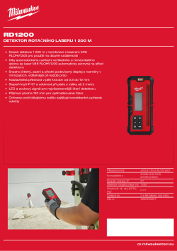 MILWAUKEE Detektor rotačního laseru 1 200 m 4932493207 A4 PDF