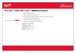 MILWAUKEE Nástroj na páčení - 450 mm 4932480597 A4 PDF