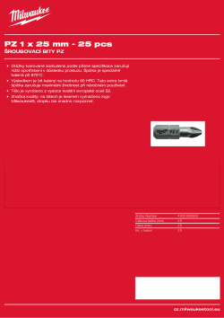 MILWAUKEE Professional screwdriving bits PZ 4932399589 A4 PDF